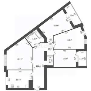 4-к квартира, вторичка, 109м2, 3/9 этаж