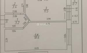 1-к квартира, вторичка, 37м2, 6/9 этаж