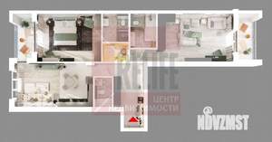 2-к квартира, сданный дом, 100м2, 3/10 этаж