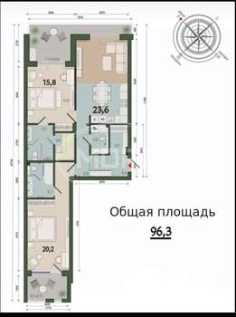 2-к квартира, вторичка, 88м2, 3/14 этаж