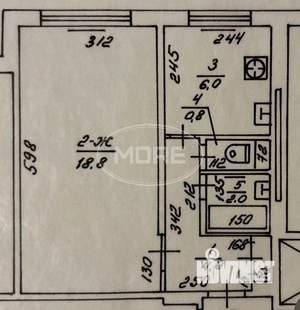 1-к квартира, вторичка, 33м2, 2/9 этаж