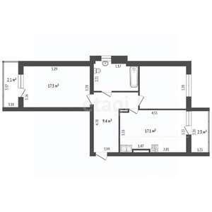 2-к квартира, вторичка, 66м2, 8/11 этаж