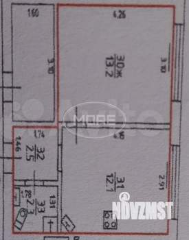 1-к квартира, вторичка, 31м2, 1/5 этаж