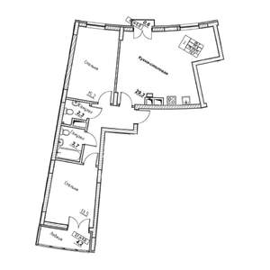 2-к квартира, вторичка, 74м2, 4/7 этаж