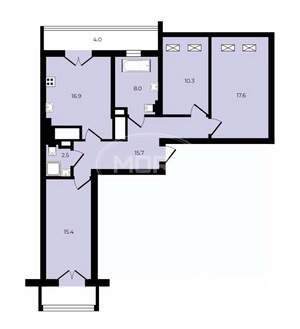 3-к квартира, вторичка, 99м2, 9/9 этаж