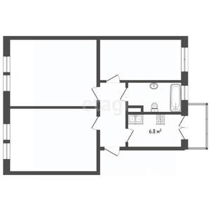 3-к квартира, вторичка, 69м2, 4/4 этаж
