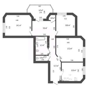 3-к квартира, вторичка, 84м2, 11/14 этаж